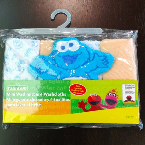 Sesame Street Bath Sesame Street Mini Washmitt Washcloths